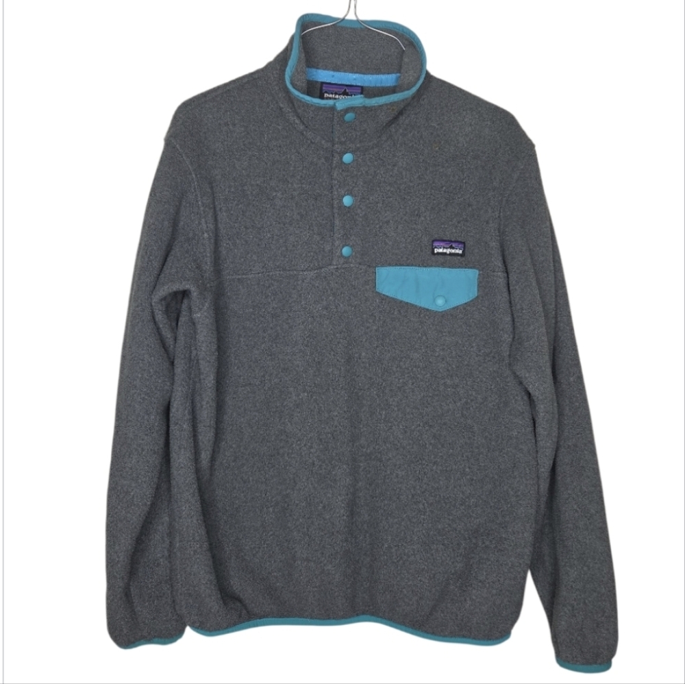 Patagonia Synchilla Snap T Gray Fleece Pullover Size M